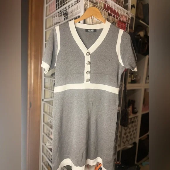 Fendi Knit Wear Short Sleeve Dress - Picture 3 of 10